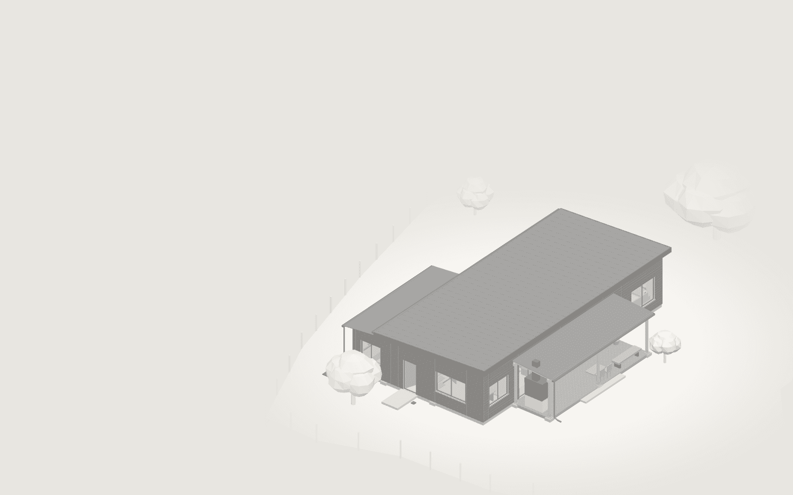 Angus Ranch: la casa ensamblada sobre su terreno.